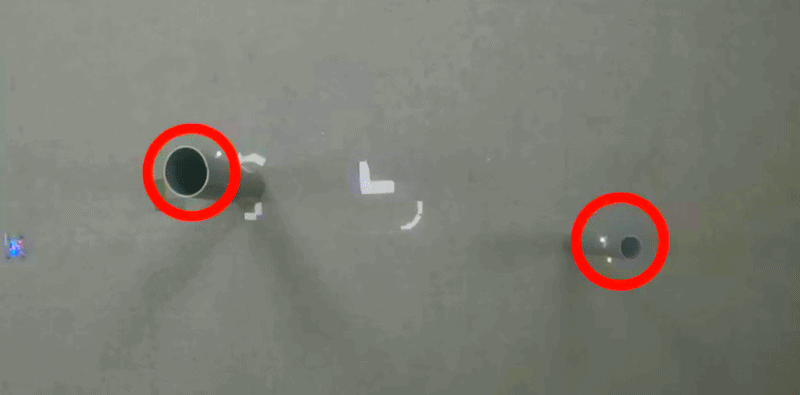 Drone avoiding a static obstacle